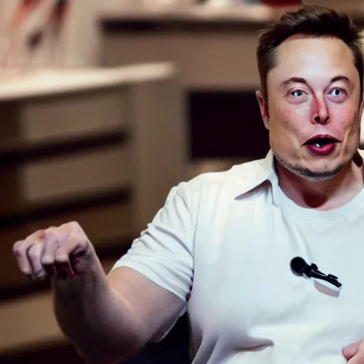 Prompt: Elon musk eating crayons