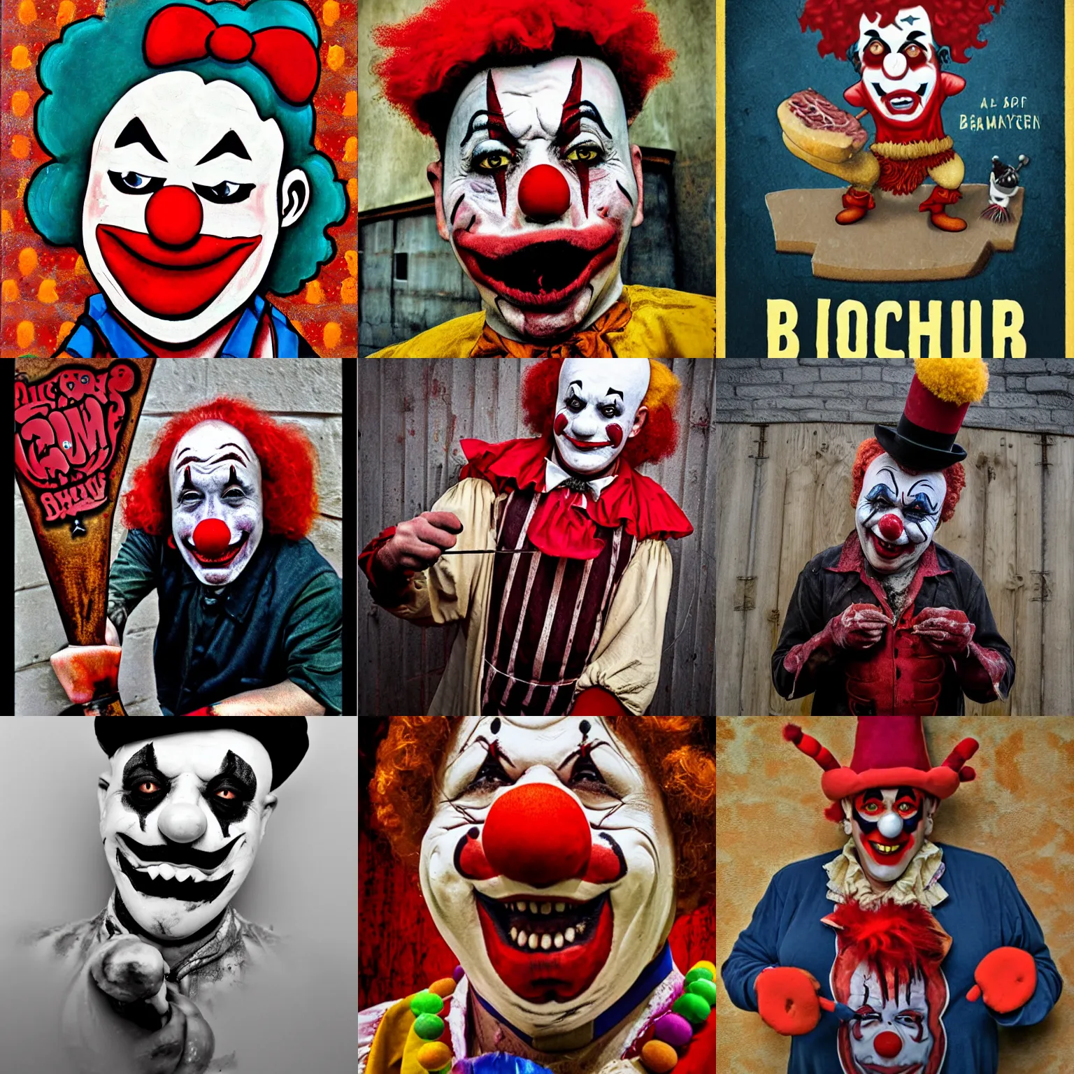 Prompt: clown butcher