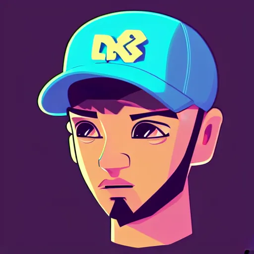 Image similar to 2 d character design, male rapper, vector art, digital art, portrait, 4 k, 8 k, sharp focus, smooth, illustration, concept art, music artist