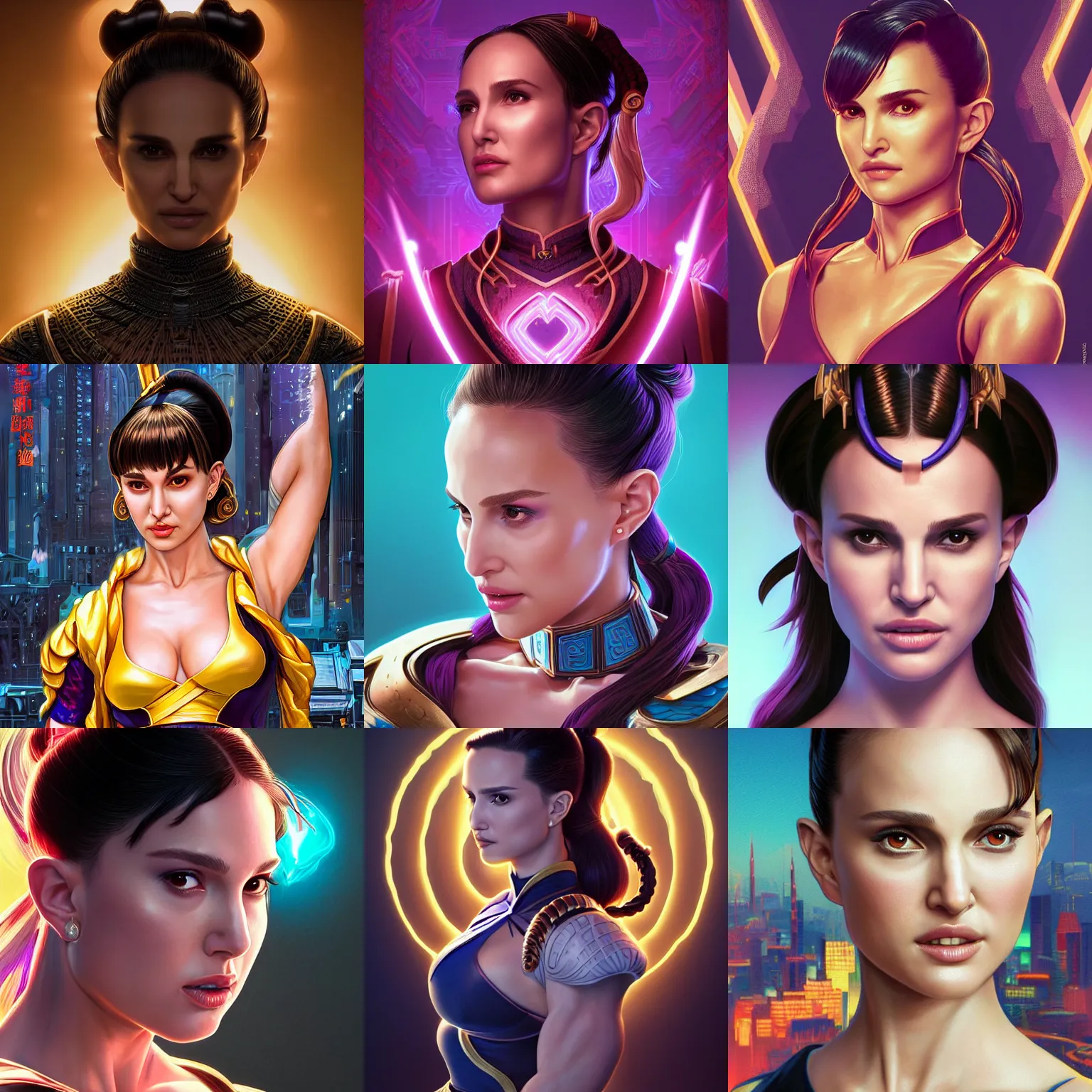 Prompt: portrait isometric drawing, natalie portman as chun li, intricate, epic lighting, cinematic composition, hyper realistic, 8k resolution, unreal engine 5, by Artgerm, tooth wu, dan mumford, beeple, wlop, rossdraws, James Jean, Andrei Riabovitchev, Marc Simonetti, yoshitaka Amano, Artstation