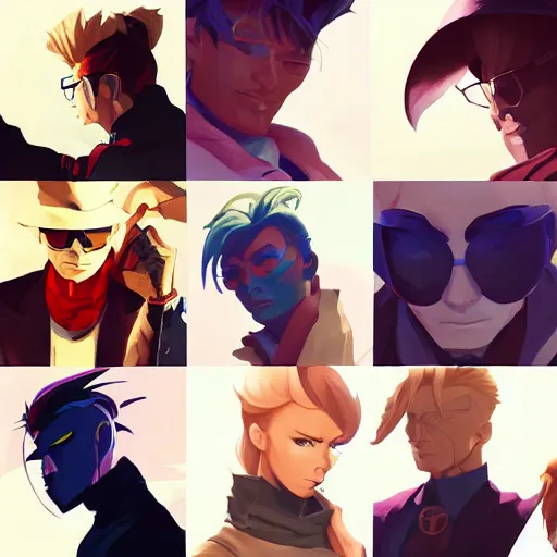 Image similar to face icon stylized minimalist trigun, loftis, cory behance hd by jesper ejsing, by rhads, makoto shinkai and lois van baarle, ilya kuvshinov, rossdraws global illumination