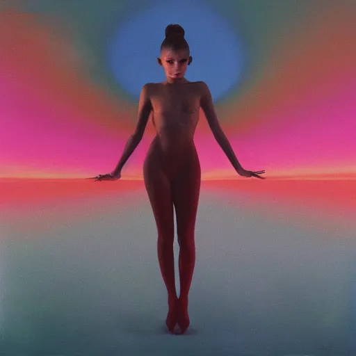 Image similar to ariana grande album cover by terry richardson, zdzisław beksiński and Igor Kieryluk, 4k high quality best