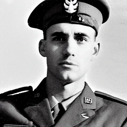 Image similar to jordan peterson in military uniform, military photo, vietnam war