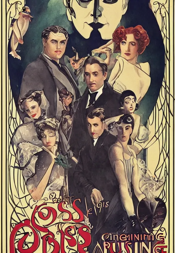 Image similar to art nouveau movie poster for Geese Ruin Everything