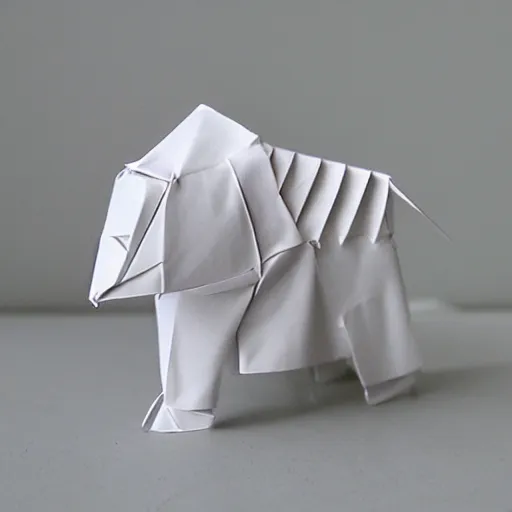 Prompt: [ 🐘 as 🤖 ] origami