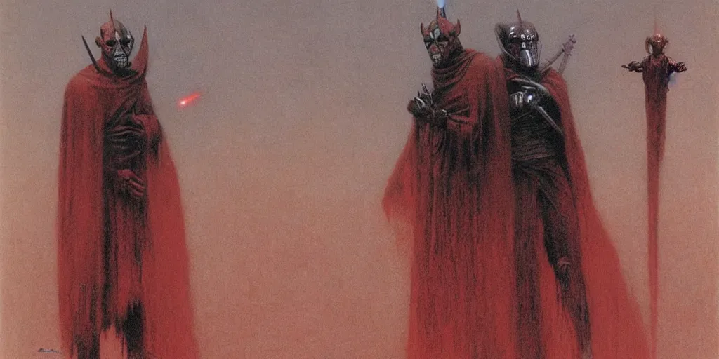 Image similar to Darth maul by Beksinski, Luis Royo