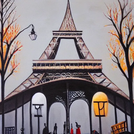 Prompt: surrealist painting of paris