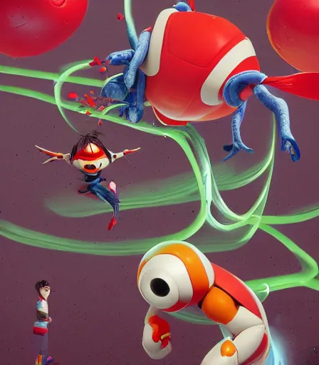 Prompt: Big Hero 6 by Alex Pardee and Nekro and Petros Afshar, and James McDermott,unstirred paint, vivid color, cgsociety 4K