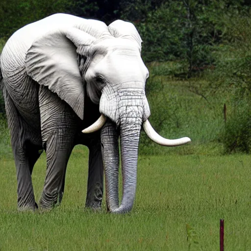 Prompt: albino elephant