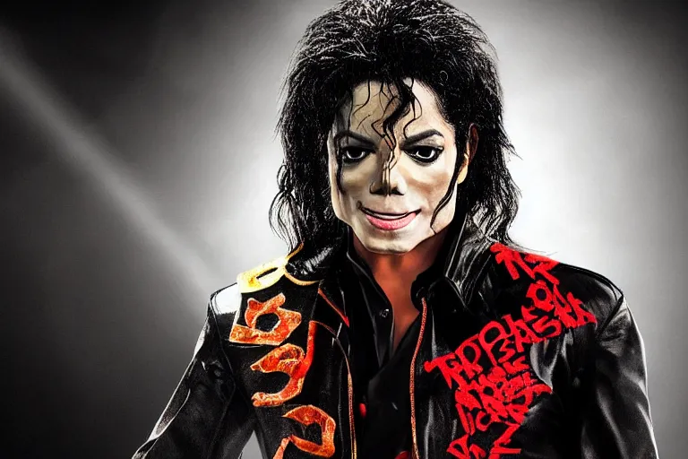 Prompt: Hyper Realistic Michael Jackson this is it 2009 July performance at O2 arena London, 4K