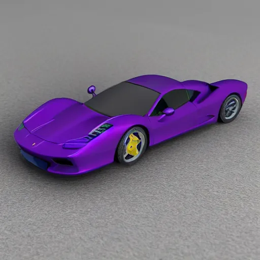 Prompt: monkey driving a purple Ferrari, photorealistic