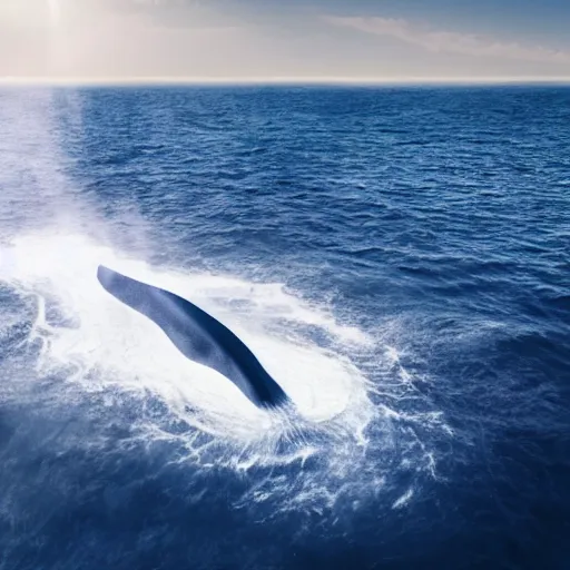 Image similar to portrait photo by national geographic, a stunning blue whale completely covered in a long billowing flowing white sheet, swimming through the ocean, backlit, 4 d, 4 k, volumetric lighting, photorealistic, light ray, hyperdetailed