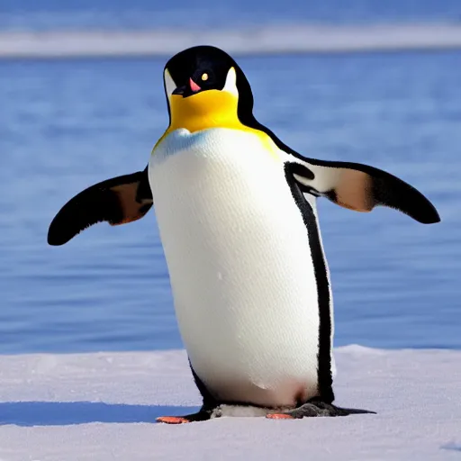 Image similar to The happiest penguin on the Earth