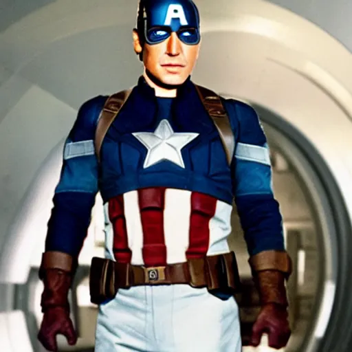 Prompt: Harrison Ford as Captain America