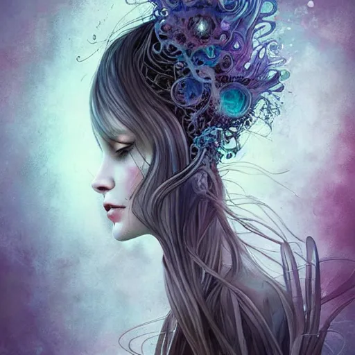 Image similar to just art for dark metal music, no words, no letters, no people, only art by anna dittmann