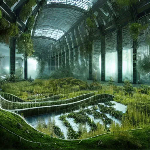 Prompt: garden of artificial immersion. herbert w. franke