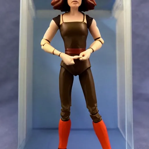 Image similar to daisy ridley, stop motion vinyl action figure, plastic, toy, very reflective, boris vallejo style