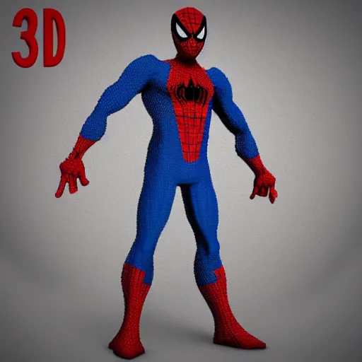 Image similar to Spiderman 3D voxel