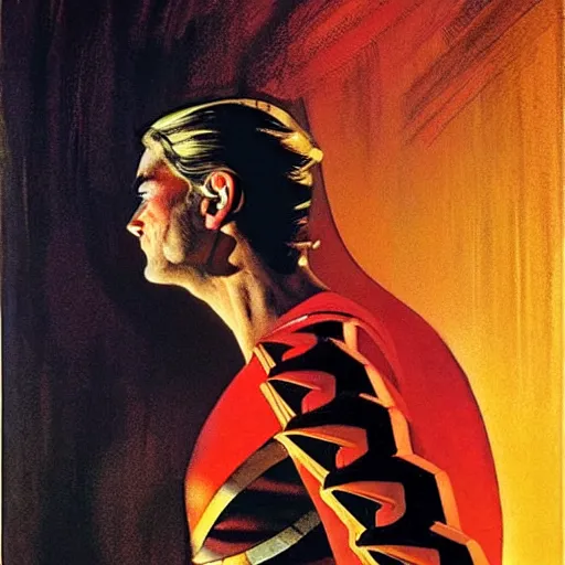 Image similar to portrait soft light, by frank mccarthy and bob peak, inspired by flash gordon, paintbrush, fine,