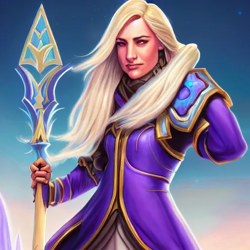 Image similar to Jaina Proudmoore, hearthstone art