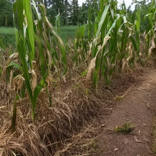 Image similar to trail cam footage of ominous floating corn cobs