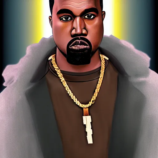 An anime Character based off of blonde Kanye west  rmidjourney