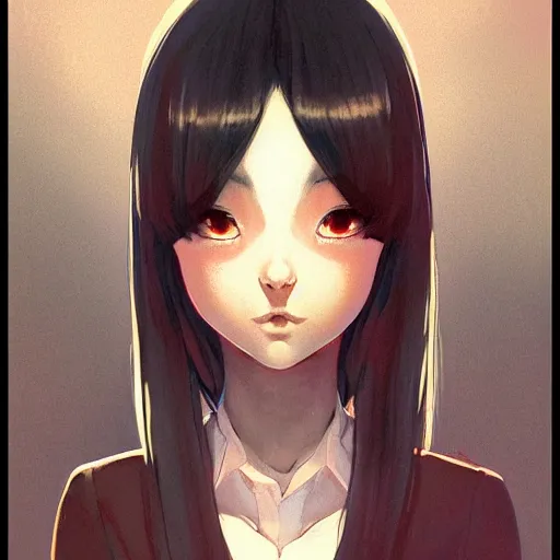 Image similar to A potrait of an alien with big and cute eyes, fine-face, realistic shaded perfect face, fine details. Night setting. Very anime style. Realistic shaded lighting poster by Ilya Kuvshinov katsuhiro, magali villeneuve, artgerm, Jeremy Lipkin and Michael Garmash, Rob Rey and Kentarõ Miura style, trending on art station