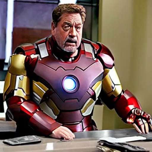 Image similar to john goodman as iron man