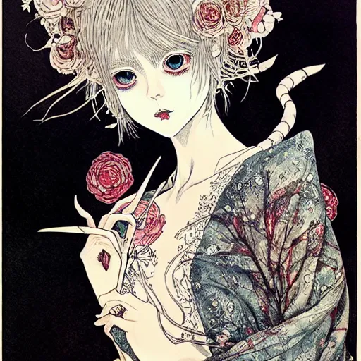 Prompt: prompt: Portrait painted in Salor Moon style drawn by Vania Zouravliov and Takato Yamamoto, inspired by Fables, intricate acrylic guache painting, high detail, sharp high detail, manga and anime 2000