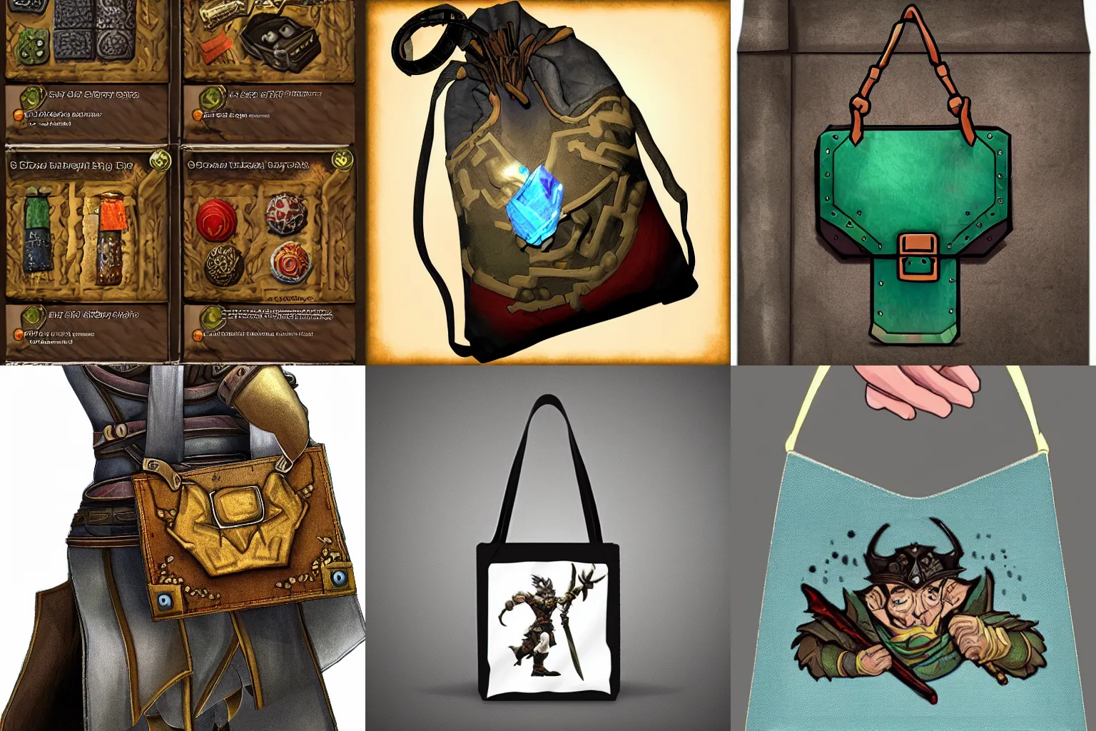 Prompt: dnd item art bag of holding