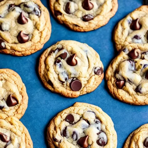 Image similar to chocolate chip cookies made of blue light