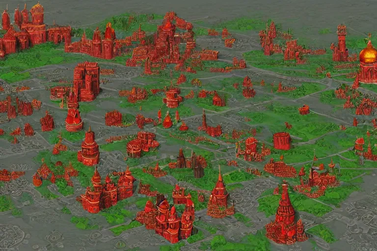 Image similar to moscow in style of world of warcraft orgrimmar, red square, orc village, green and red orcs in modern camouflage