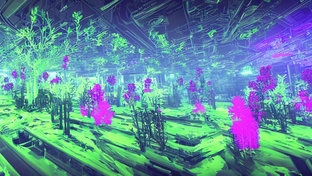 Image similar to inverted colors uncharacteristic botany synthesizer