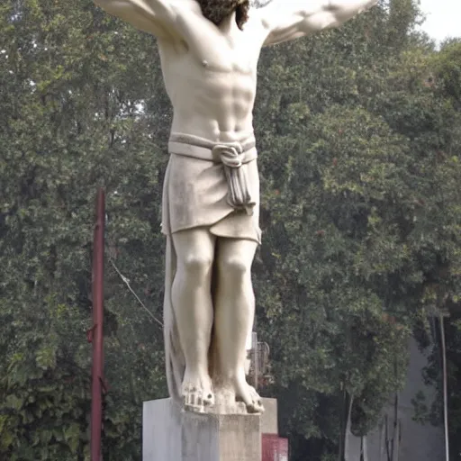 Image similar to giant concrete statue of Christ on a cross