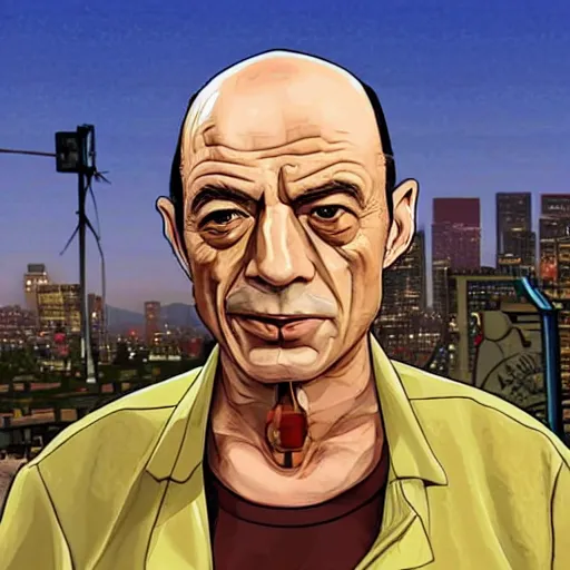 Image similar to Mark Margolis aka Hector Salamanca from Better Call Saul as a GTA character portrait sitting in a wheelchair with oxygen, Grand Theft Auto, GTA cover art