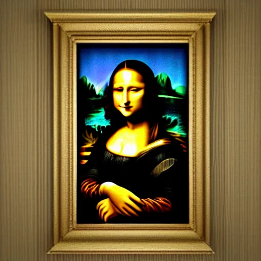 Prompt: The Mona Lisa rendered in SSAO shading only, untextured, Unreal Engine