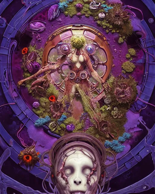 Image similar to the platonic ideal of flowers, rotting, insects and praying of cletus kasady carnage thanos dementor wild hunt doctor manhattan chtulu mandelbulb mandala ponyo spirited away bioshock davinci, d & d, fantasy, ego death, decay, dmt, mdma, art by artgerm and greg rutkowski and alphonse mucha