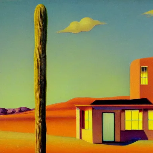 Image similar to motel in a desert rural landscape, a woman, painted by François Roca and Edward Hopper, airbrush, highly detailed