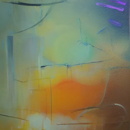Prompt: abstract oil painting depicting procrastination
