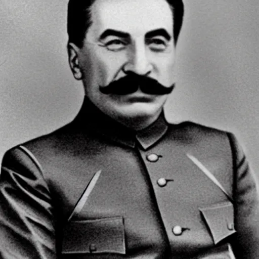 Prompt: portrait photo of stalin, elegant