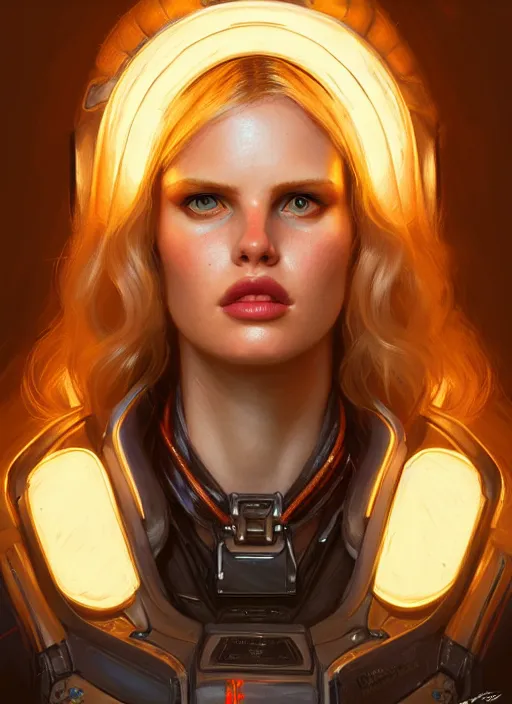 Image similar to portrait of apex legends lara stone, intricate, elegant, glowing lights, highly detailed, digital painting, artstation, glamor pose, concept art, smooth, sharp focus, illustration, art by artgerm and greg rutkowski, artey freytag