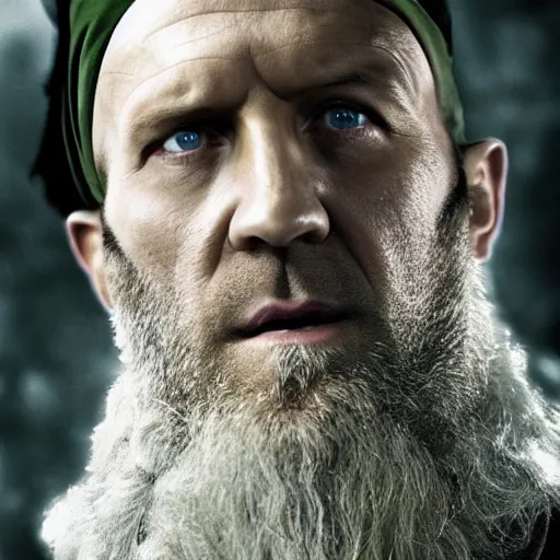 Image similar to dumbledore played by jason statham