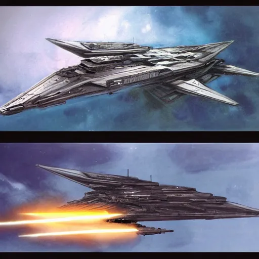 Image similar to star wars ship, concept art