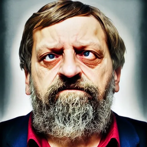 Image similar to slavoj zizek in jojo pose, by ruan jia