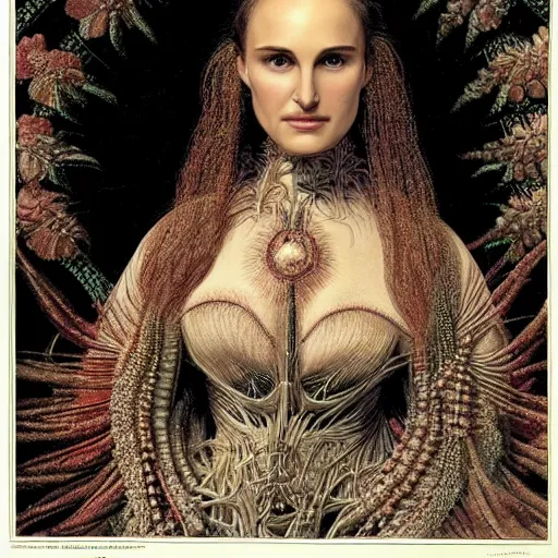 Image similar to portrait of natalie portman by ernst haeckel