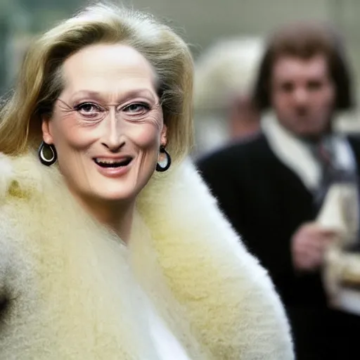 Prompt: meryl streep as a sheep