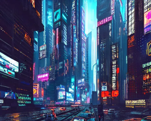 Image similar to Cyberpunk New York city, photorealistic, hyperdetailed