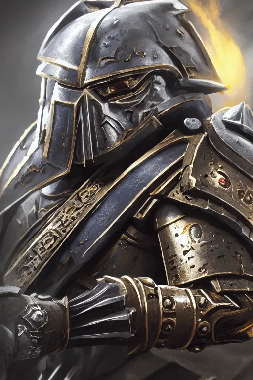 Image similar to armor portrait heros warhammer 4 0 k horus heresy fanart - the primarchs emperor by johannes helgeson animated with vfx concept artist & illustrator global illumination ray tracing hdr fanart arstation zbrush central hardmesh 8 k octane renderer comics stylized