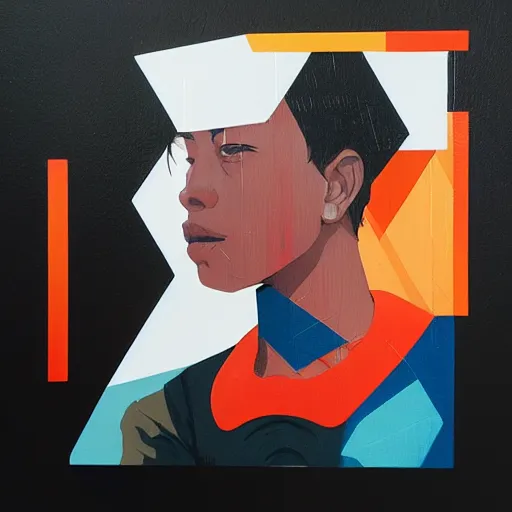 Prompt: Mugen profile picture by Sachin Teng, asymmetrical, Organic Painting , Matte Painting, meaningful, Powerful, geometric shapes, hard edges, graffiti, street art:2 by Sachin Teng:4