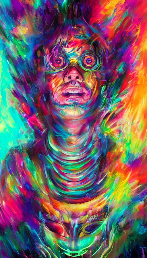 Prompt: psytrance artwork, by sam spratt